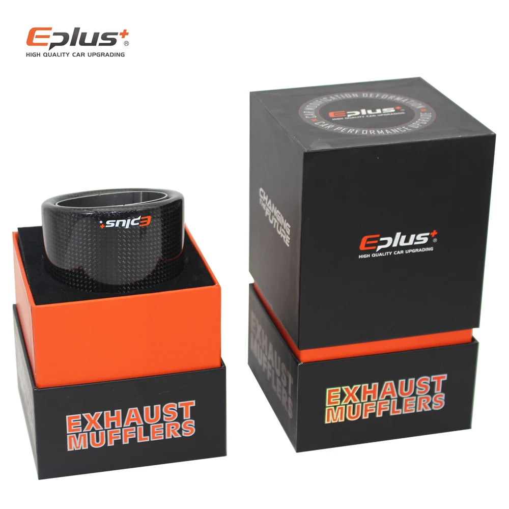 Наконечник глушителя EPLUS из углеродного волокна универсальная ОБЖИМНАЯ труба