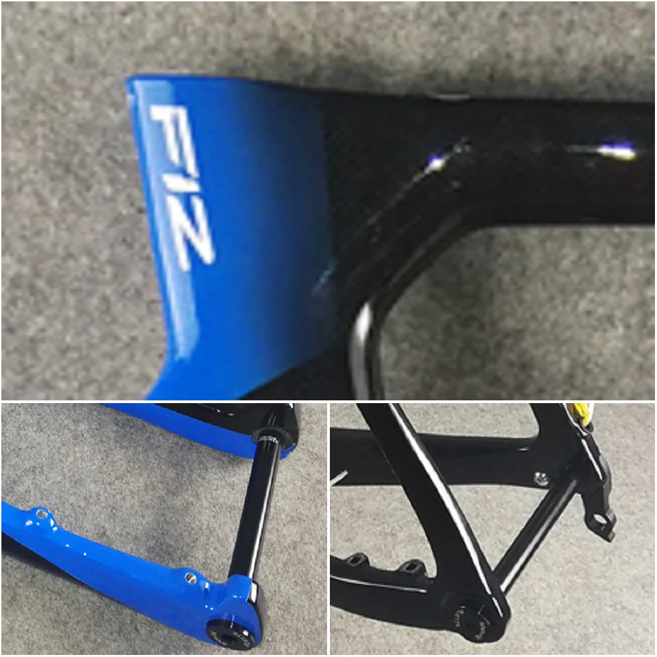 

431 Galaxy Blue Disc Brakes T1100 1K F12 Disk Carbon Road Frames BSA Frameset Talon Handlebar 400 420 440*80 90 100 110mm