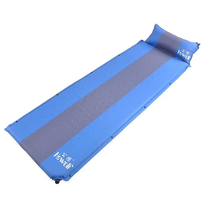 

Удобная надувная воздушная кровать Hewolf для одного человека, 200*65*4 см, коврик для кемпинга с соединением, воздушная подушка