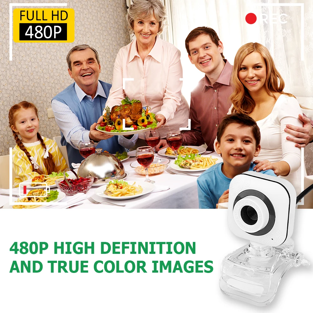

HD Webcam With Microphone Auto Focus Web Camera For Computer PC Video Recording Webcams Adjustable Base Cam USB 2.0