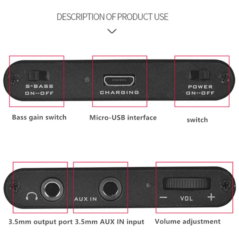 Усилитель TRASAM ЦАП Hi Fi Портативный 3 5 мм разъем для наушников сабвуфер получить о