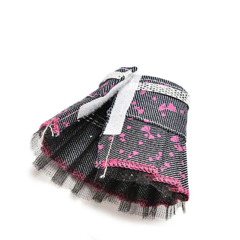 

New Casual Toy Skirt T-shirt with Magic Pasting Doll Clothes Accessories Dress Casual Wear Party Gown Clothes For Doll