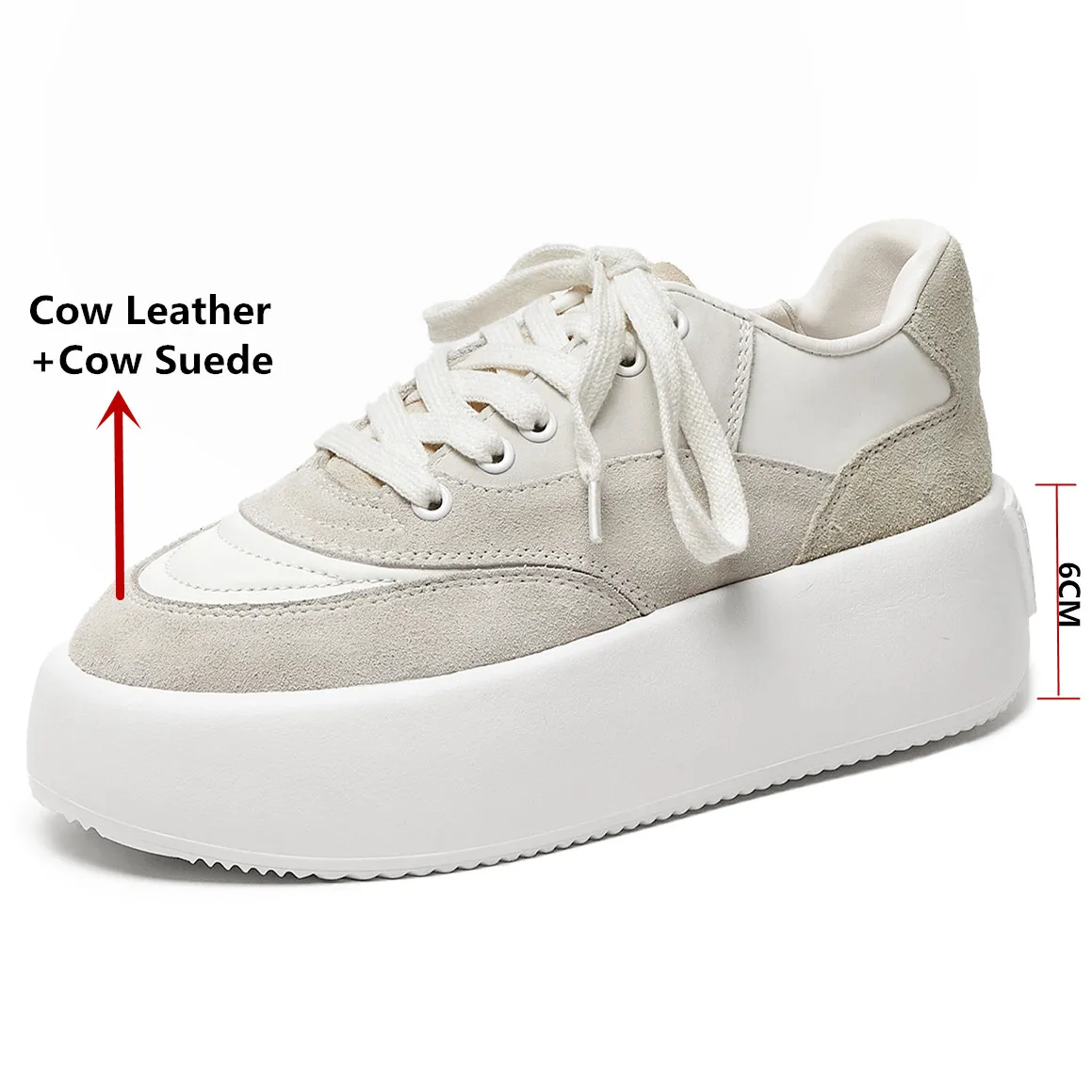 

MStacchi Women Cross Tied Shoes Woman Genuine Leather Platform Round Toe Shoes Ladies Spring Newest Thick Bottom Sneakers Shoes