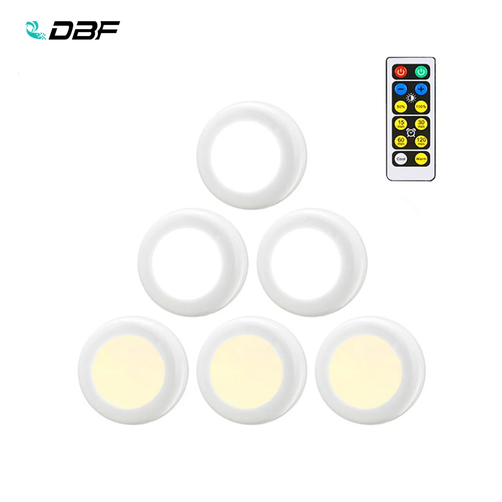 Светодиодная лампа под шкафом беспроводная светодиодная шайба с пультом