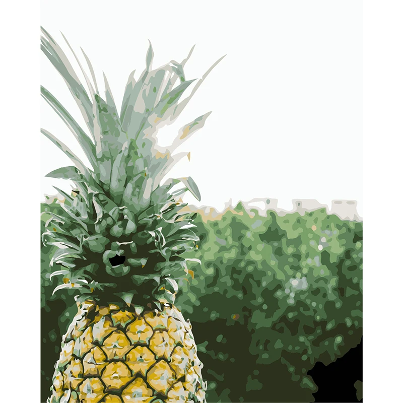 Рисование ананасами по номерам фрукты сделай сам картина для загара рисунок
