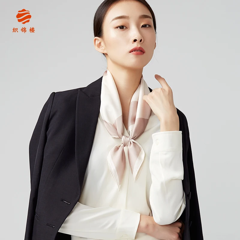 

★Женский шарф из шелка с принтом, с принтом