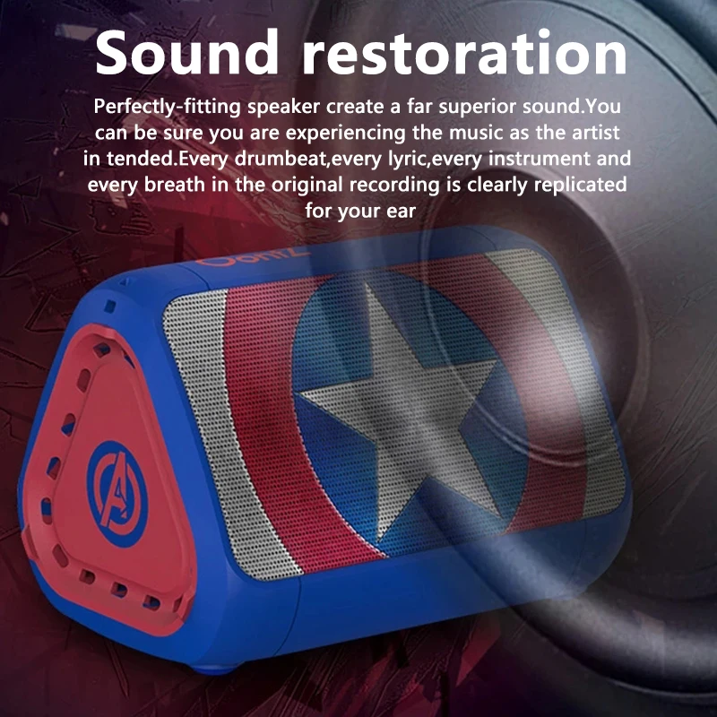 Беспроводная Bluetooth Колонка Marvel 5 Вт со встроенным микрофоном|Портативные колонки|
