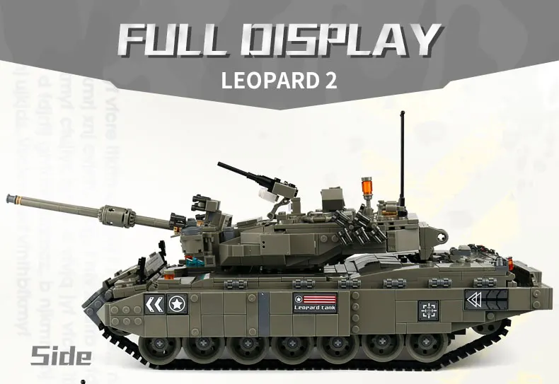 632003 главный боевой танк Leopard 2, набор строительных блоков, кирпичи, сборные, сделай сам, развивающие игрушки на день рождения, веселые рождественские подарки