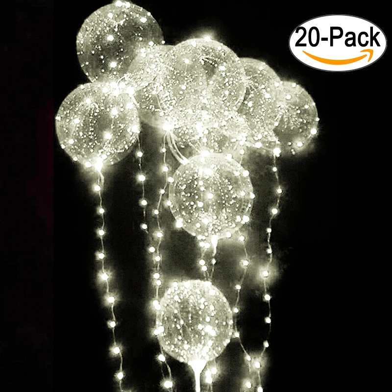 5/10/20 Упаковка из 20 дюймов с подсветкой шар мыльные пузыри светодиодные шары