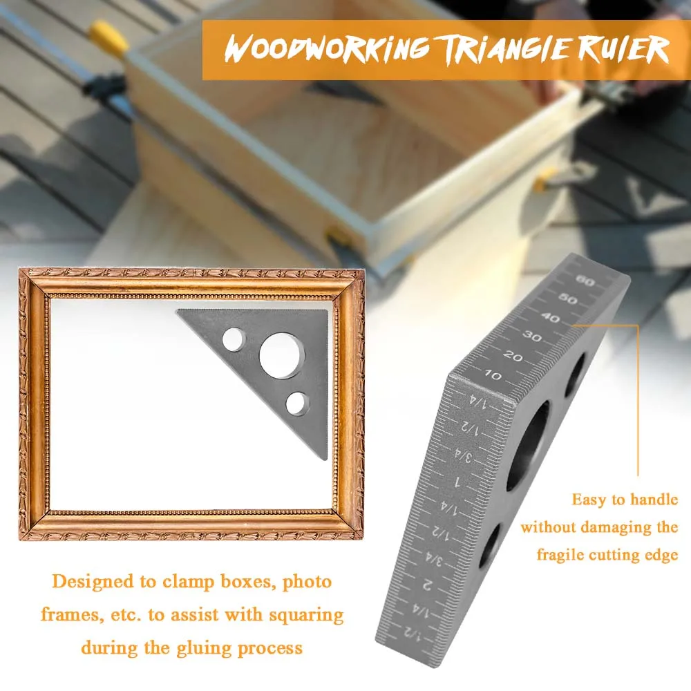 45 градусов 90 Мини Многофункциональный правый угол Калибр дюймов метрический