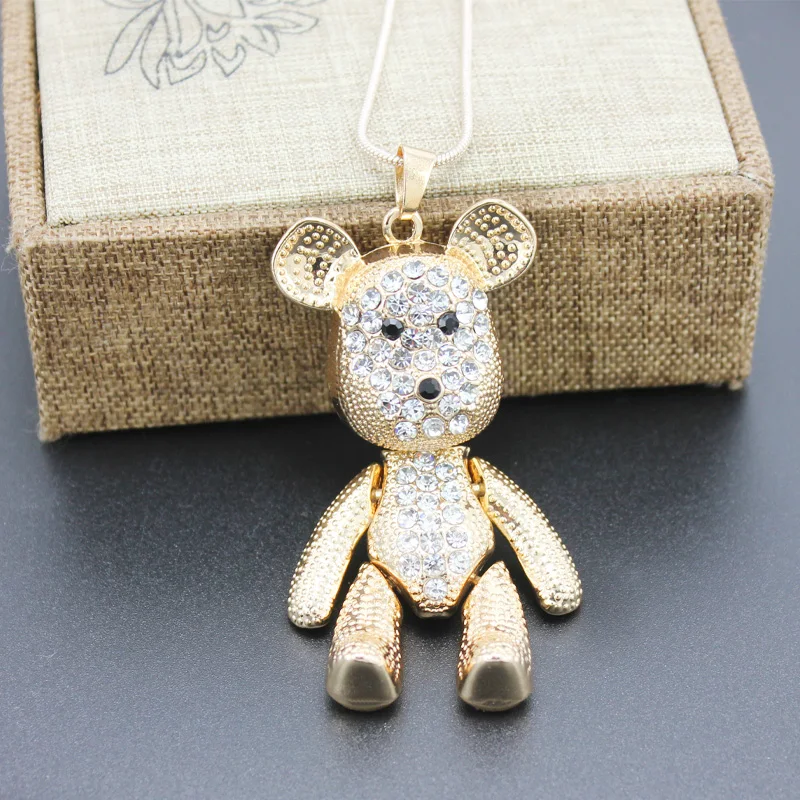 Ожерелье T · YOOA с подвеской в виде маленького медведя для девочек и детей со