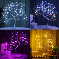 luminary holiday lighting led night light mini christmas tree copper wire garland lamp for home kids bedroom decor fairy lights