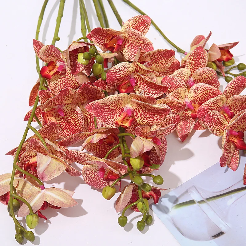 

Orchid Bouquet Lifelike Fake Flower Party Festival Supplies Retro Oil Painting Sense Home Hotel Wedding Table Decoration Floral