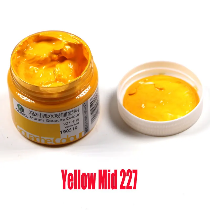Yellow Mid 227 100 мл/бутылка гуашь пигмент Искусство Ручная роспись специальный пигмент школьное искусство специальная краска великолепный гуашь пигмент 42 цвет optiona - Цвет: Yellow Mid 227