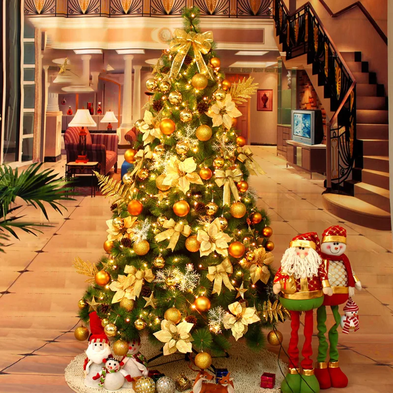 

1.8mGolden Christmas Tree Set Decoration Large Artificial Pine Needles Christmas New Year's Ornaments Simulation Home Decor Tree