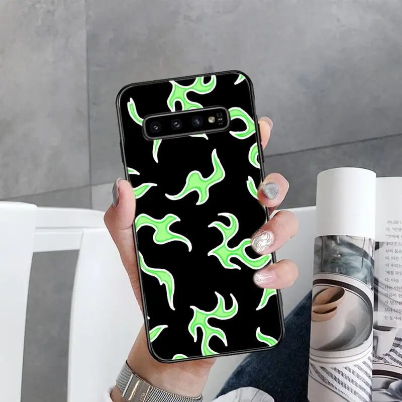 

Blue Flame Fire Phone Case For Samsung Galaxy S5 S6 S7 S8 S9 S10 S10e S20 edge plus lite