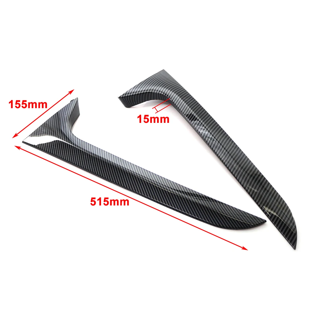 Car Rear Window Side Spoiler Canard Splitter Carbon Fiber ABS Trim For Audi 2012-2018 A6 C7 Allroad TDI Quattro Avant 2Pcs/Pair images - 6