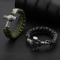 new vintage vikings woven rope chain metal rune braceletsbangles amulet norse talisman jewelry gift for womenmen