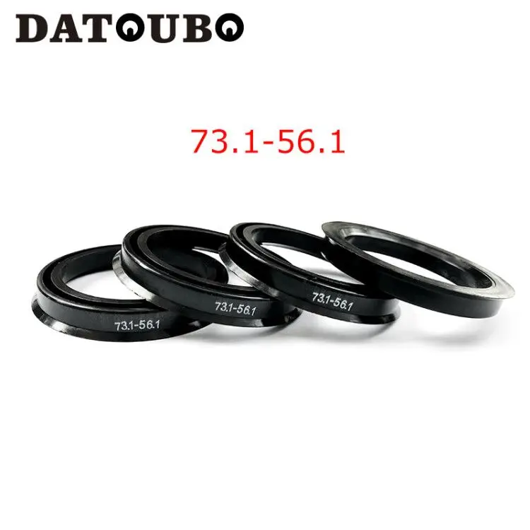 73.1-56.1mm DATOUBO 4 шт./лот, черный пластиковый материал автомобильные колеса 73,1-57,1 мм, 73,1-56,1 мм ступицы центриковые кольца, автомобильные аксессуары. Розничная цена - Цвет: 73.1-56.1mm