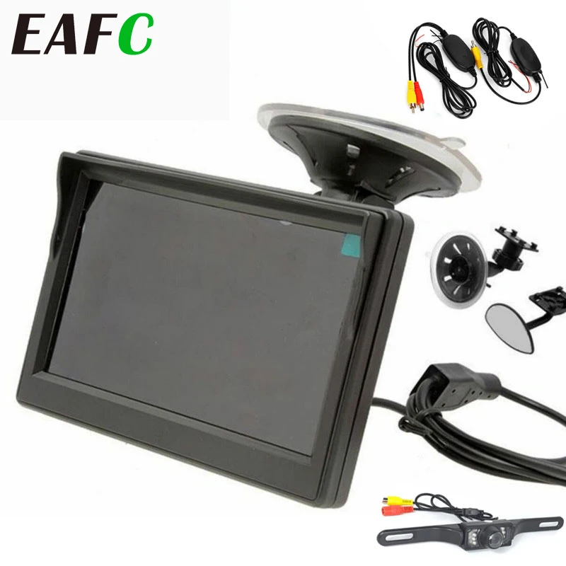 Универсальная автомобильная камера заднего вида система комплект с