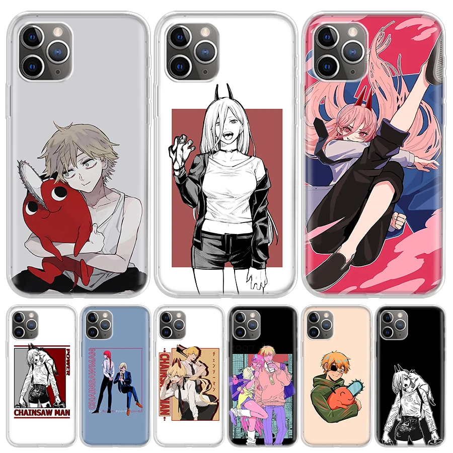 

Cartoon Anime Chainsaw Man Silicone Case Coque For iPhone 13 Pro Max 11 12 Pro XS MAX X XR 7 8 6 6S Plus SE 2020 Back Cover Capa