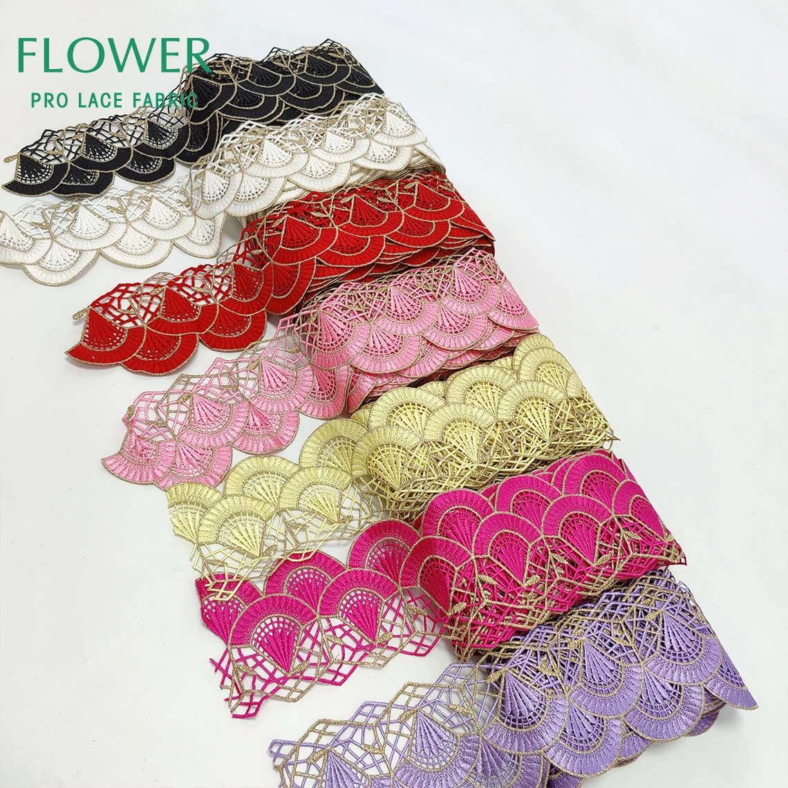 

Latest Embroidered Ribbon For Crafts For Garment Sewing Dresses Accessories Elegant Women Clothing Unique Design Lace Fabric