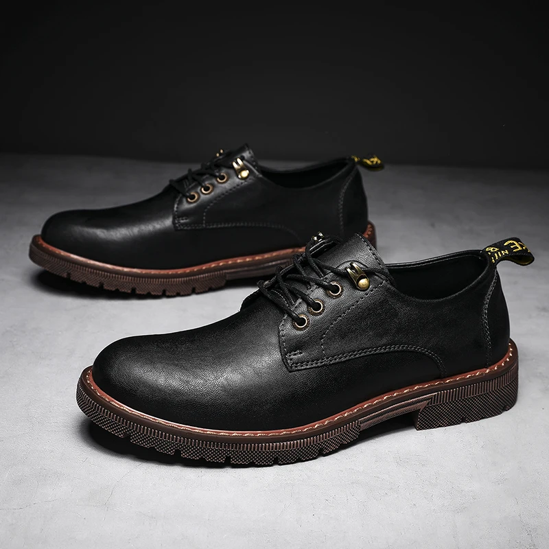

Men Black Casual Shoes Casual Shoes Men Leather Man Shoe Fashion Flat Leisure Mens Sandals Sapato Masculino Men's Sneakers