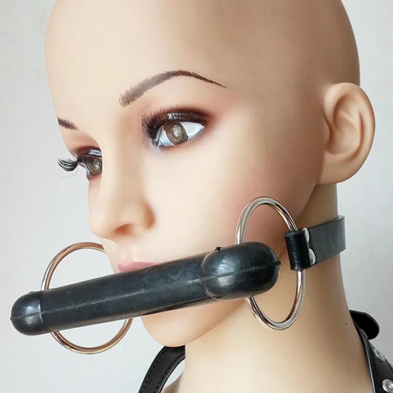Секс Связывание удерживающее резиновое долото кляп с кожаным ремешком пони Play Head