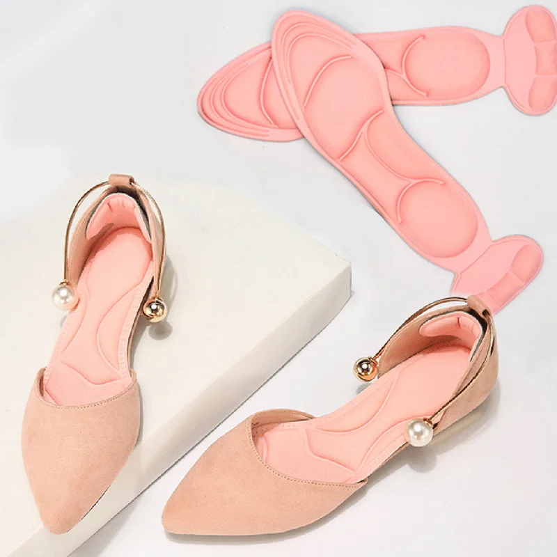 

2 Pair Women Insole Pad Breathable Anti-slip Inserts High Heel Insert Pad Foot Heel Protector Shoes Accessories