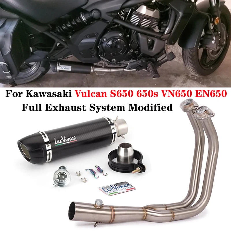 

For Kawasaki Vulcan VN650 EN650 S650 650s 650 S Motorcycle Exhaust LEO TOC Modified Front Pipe DB Killer Leovince Silencer 51MM