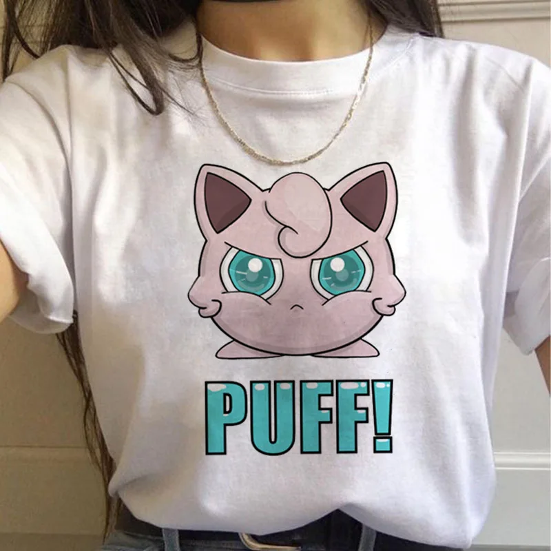 

Pokemon New Fashion Top Short Sleeve Pikachu Anime Printed T-shirt Girl Harajuku Casual Cartoon Short Sleeve Woman Gothic Top