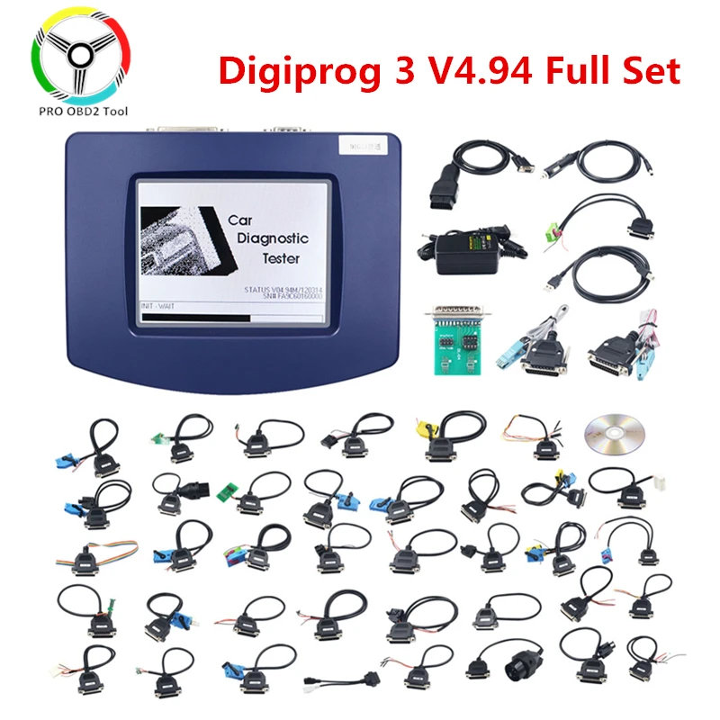 Lastest V4.94 Digiprog3 OBD2 одометр программист Digiprog 3 с STO1 STO4 полный набор кабелей DigiprogIII