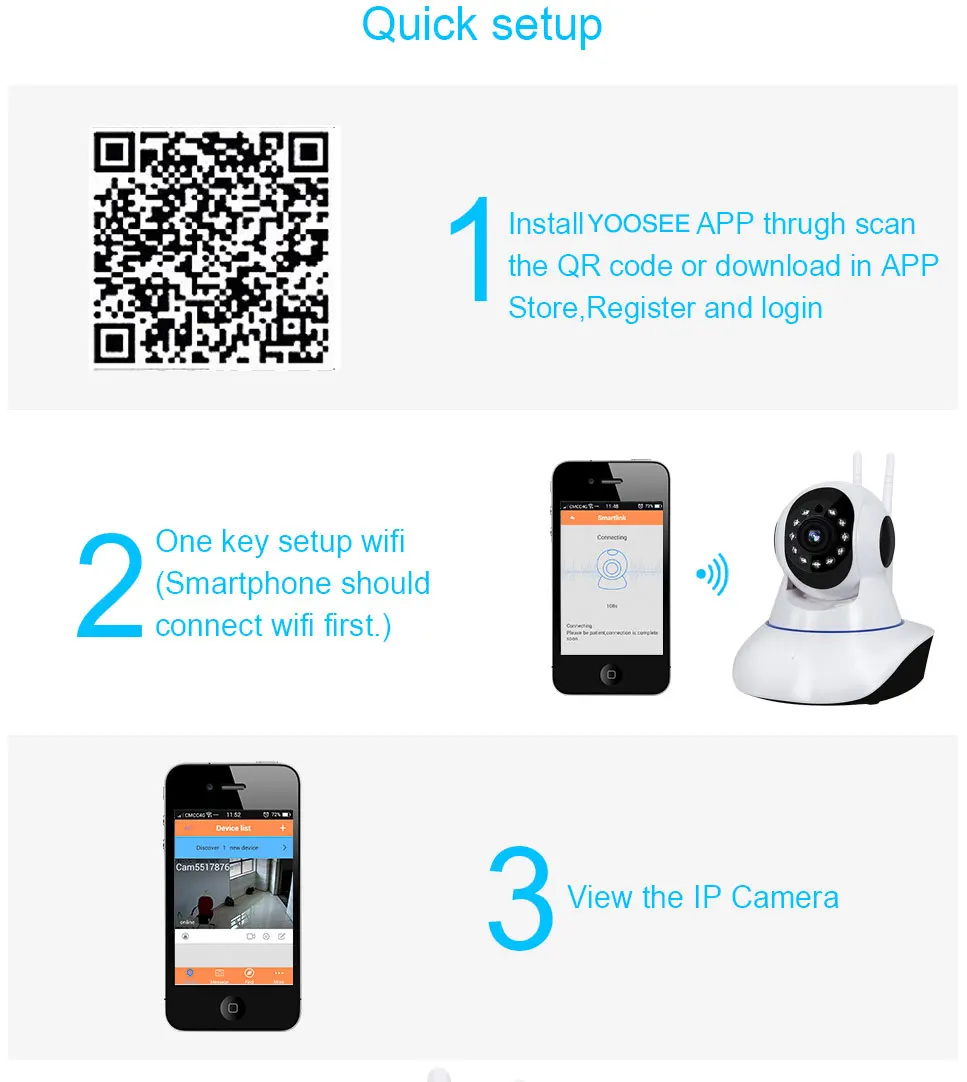 Yoosee APP 2MP HD 1080P PTZ Wifi IP Камера IR-Cut ночное видение двухстороннее аудио CCTV видеонаблюдение Smart 720P IP камера SD карта просмотра
