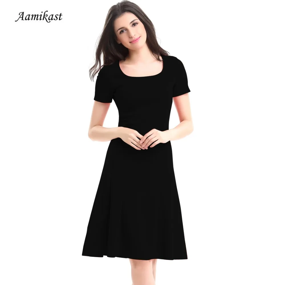 

2021 Модные женские летние платья Элегантный квадратный вырез с коротким рукавом карандаш Вечерние вечернее Бизнес носить на работу, летние ...