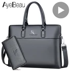 Мужской портфель, ручная сумка, сумка-мессенджер через плечо, сумка для ноутбука, кошелек для мужчин, мужская большая сумка формата А4, деловая винтажная сумка