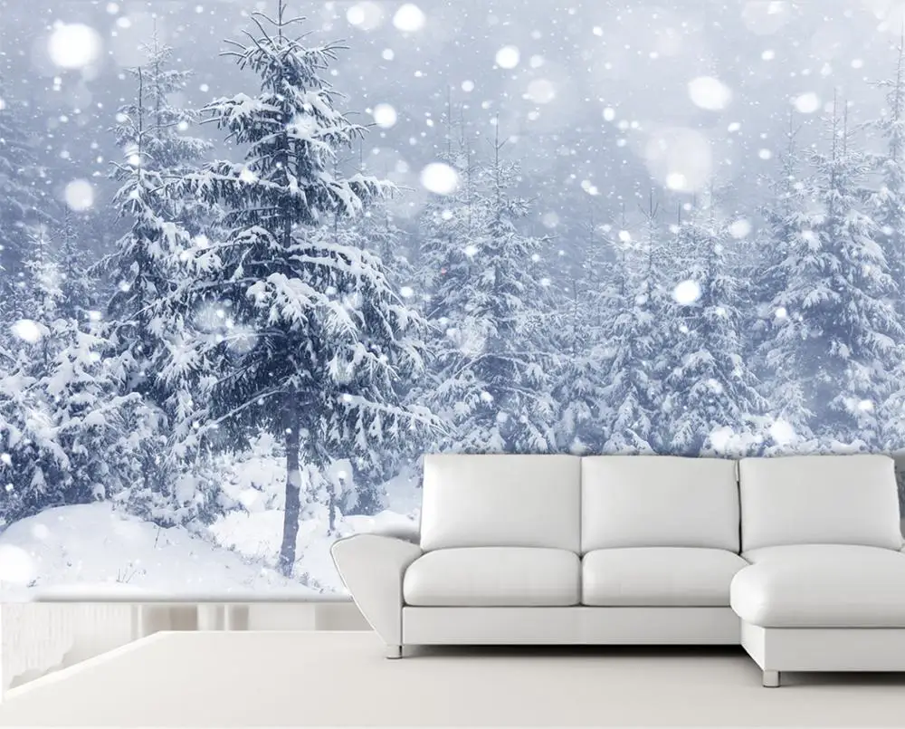 [Self-Adhesive] 3D Snow Scene 34225 Wall Paper mural Print Decal Murals | Обустройство дома