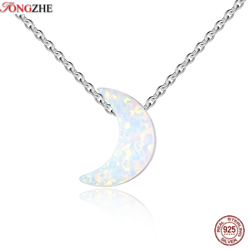 Женское колье с кулоном TONGZHE маленькое из стерлингового серебра 925 пробы сияющей