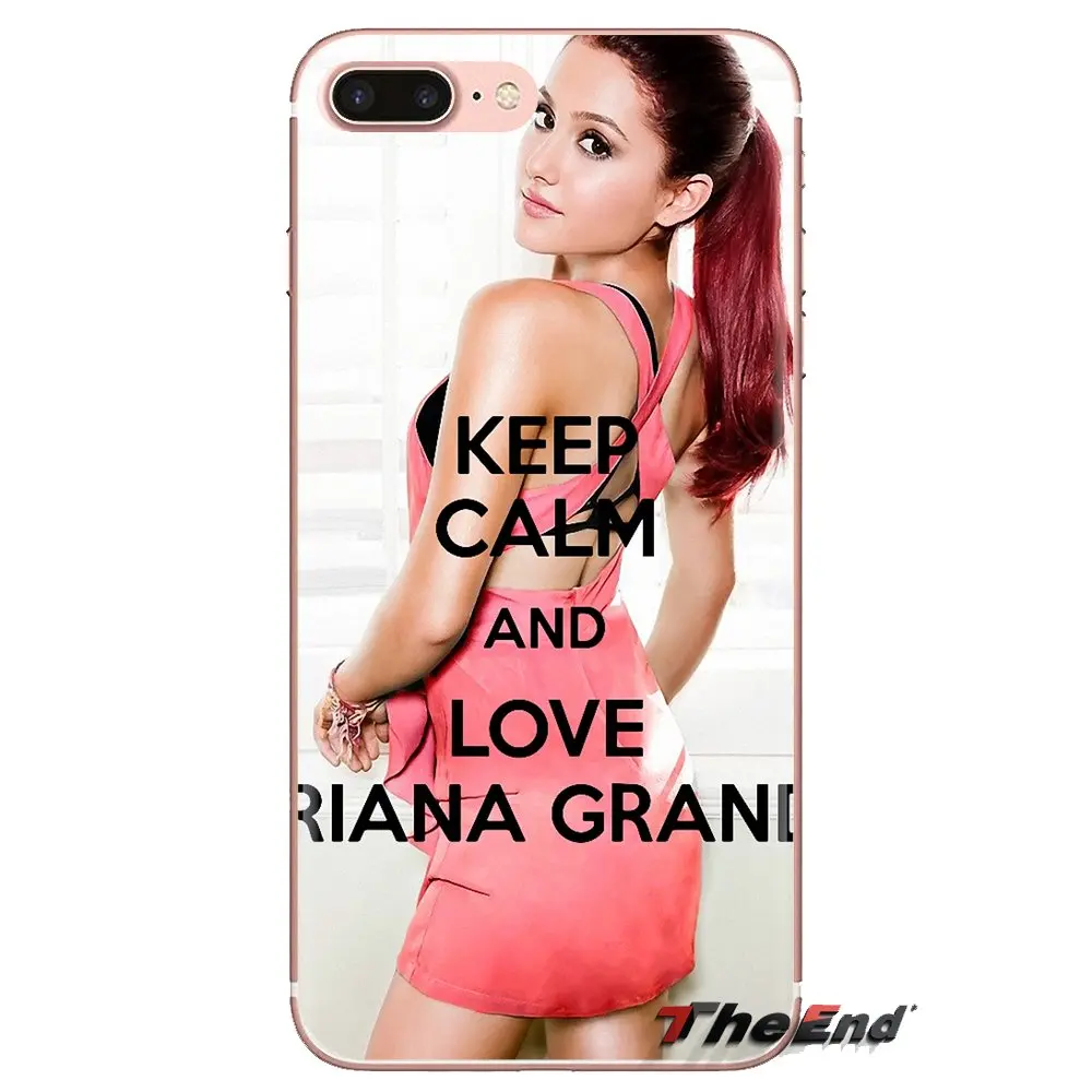 Для Xiaomi Redmi 4 3 3S Pro mi 4i 4C 5 5s Max Note 2 Keep Calm and Love Ariana Grande прозрачный мягкий чехол |