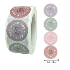 500 штрулон Ретро Цветные Спасибо наклейки 2,5 см Kawaii студенческий журнал украшение этикетка стикер для канцелярских товаров