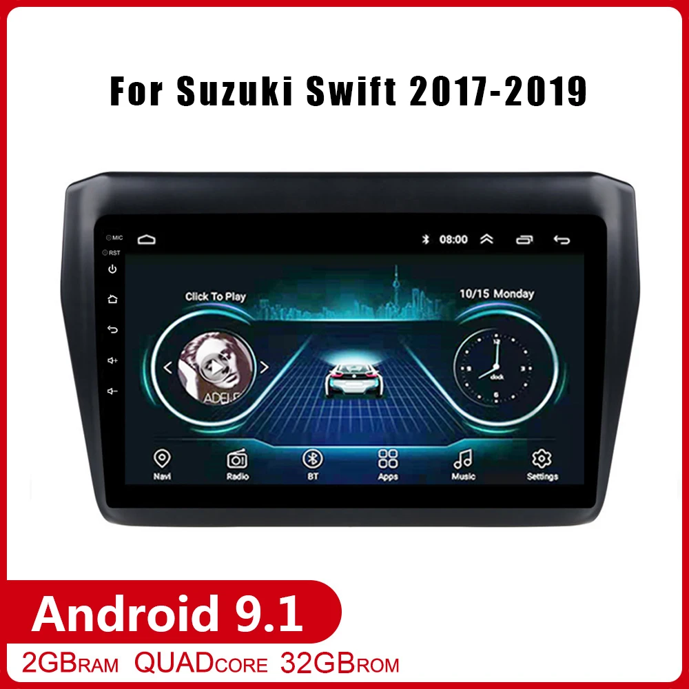 Автомагнитола 2 Din 9 дюймов Android 1 GPS для Suzuki Swift 2017 2018 2019|Автомагнитолы| |