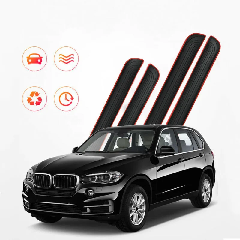 

Protector Car Door Guards Replacement Rubber Scuff Step 4pcs Accessories