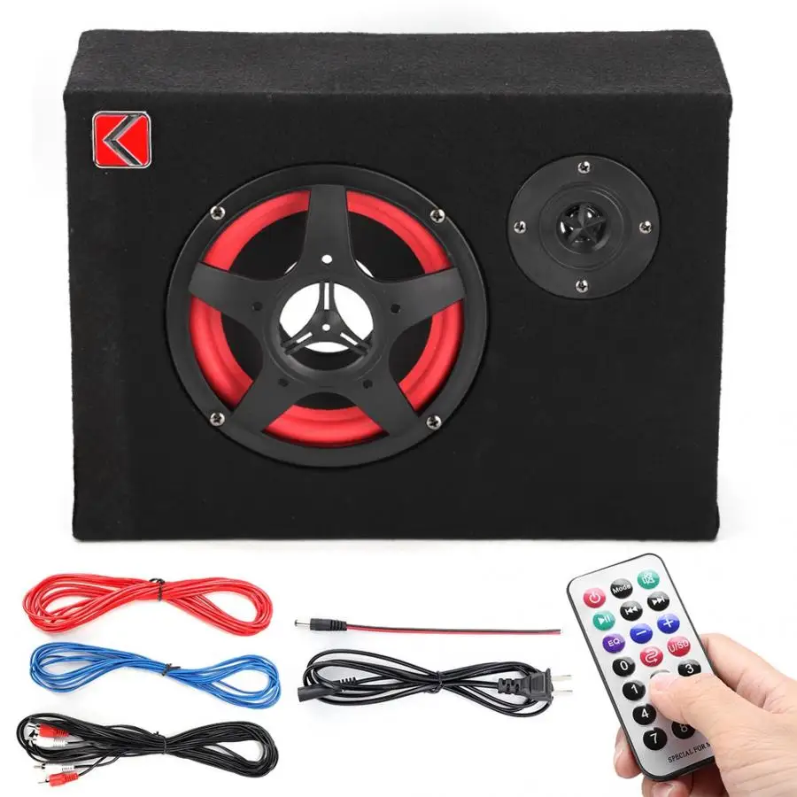 6 дюймовый квадратный активный сабвуфер для автомобиля динамик стерео бас