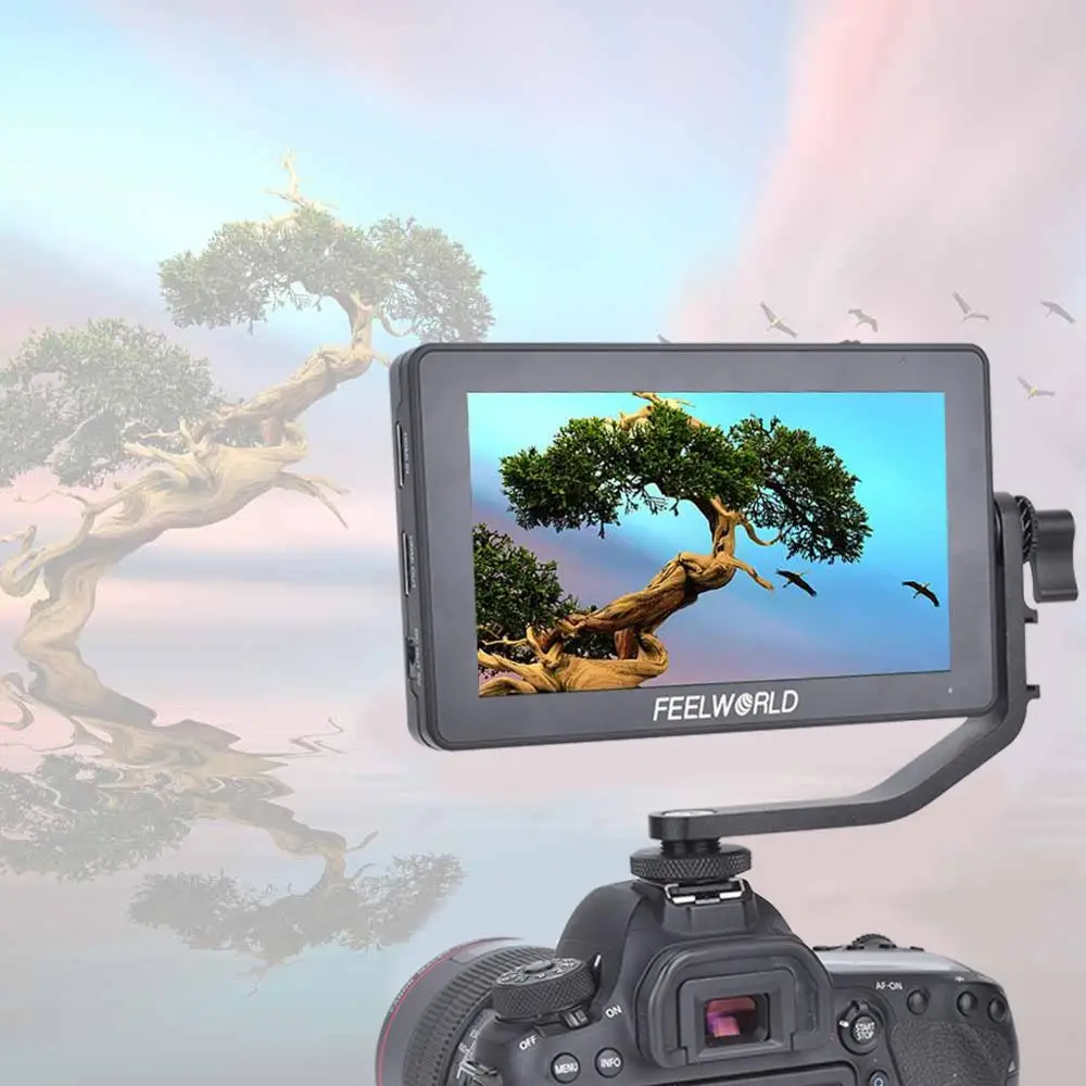 Монитор FEELWORLD F6 PLUS 4K 5 дюйма для камеры DSLR 3D сенсорный экран IPS FHD 1920x1080 видео HDMI