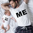 Семейная Одинаковая одежда, футболка ME MINI ME, наряды для папы, сына, папы, ребенка, мальчика, девочки, ребенка, семейный образ, летняя одежда