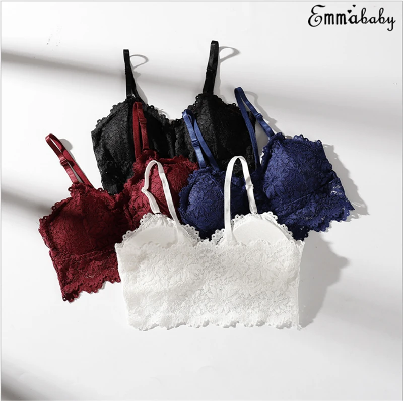 

2019 New Seamless Bra Strappy Stretch Padded Bras For Women Ladies Crop Tank Top Bralette One Size Solid Sexy Bra Casual