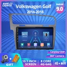 Автомагнитола для VWVolkswagenGolf 7, 2DIN, Android 9,0, Автомобильный мультимедийный видеоплеер, ОЗУ 4 Гб, ПЗУ 64 ГБ, радио, 2DIN, DVD-плеер
