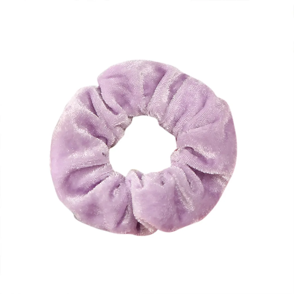 R 1 шт. Velluto Scrunchies Fasce Accessori Per Capelli Donne Ragazze Capelli Elastici Cravatta In Gomma anello corda per cape - Цвет: R