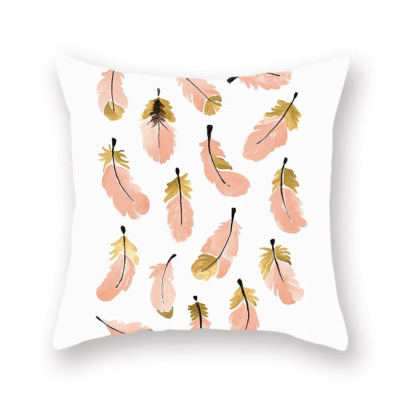 

Pink Scandinavian Geometric Simple Cushion Cover Living Room Bedroom Sofa Cushion Cover A variety of materials available