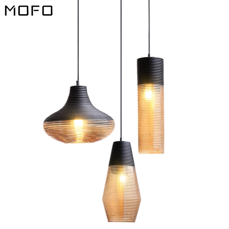 

Nordic LED Pendant Lamps Vintage Pendant Lights Glass Hanglamp Living Room Bedroom Loft Industrial Home Decor Kitchen Lighting