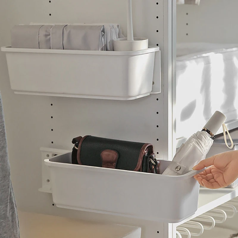 

1PC Multifunctional Hanging Storage Basket Push-pull Basket Stand Wall-mounted Plastic Chopstick Box Organizer Bathroom Shelf